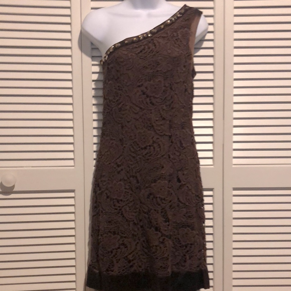 Hale Bob lace dress with crystal detail